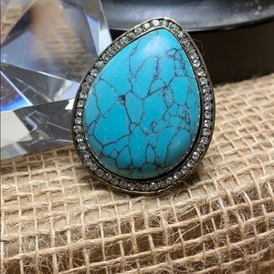 Costume Jewelry Faux Turquoise Ring